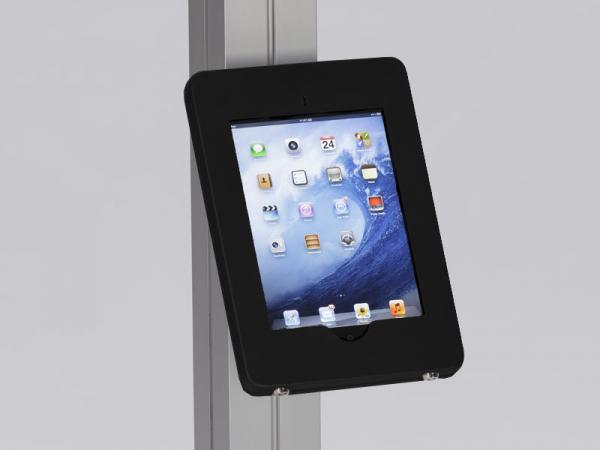 MOD-1316 Locking iPad Clamshell with Extrusion Attachment -- Black