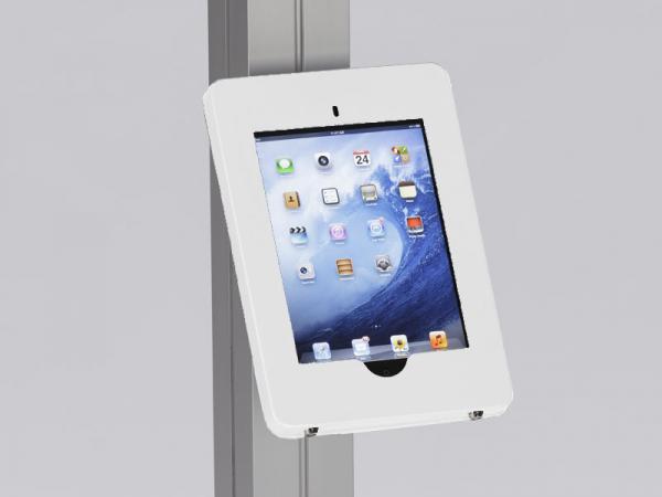 MOD-1316 Locking iPad Clamshell with Extrusion Attachment -- White